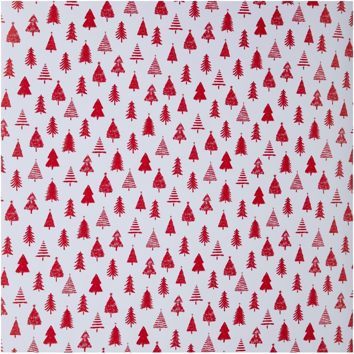 Hobby Lobby Brush Trees, Red Christmas Wrapping Paper, Gift Wrap, 30 x 480 Inches, 100 Square Feet