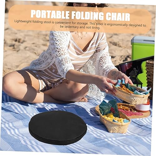 Miniatura 4 de Veemoon Cojín de asiento, parte de taburete, almohadilla de cojín de asiento redonda, funda de taburete de asiento, cubierta de taburete de camping,