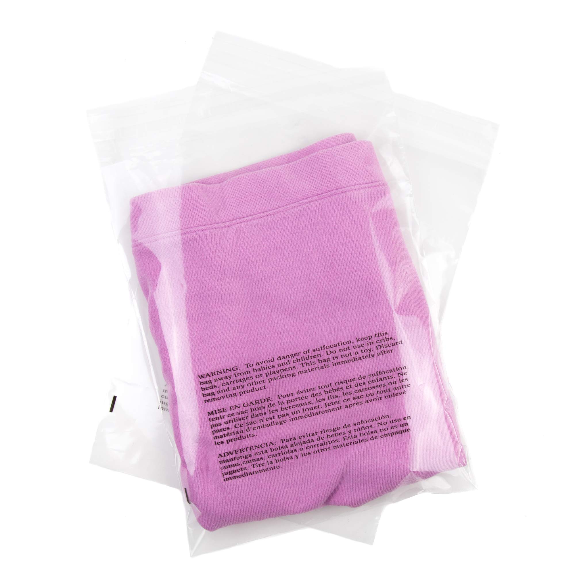 9x12 Resealable Poly Bags with Suffocation Warning - 200 Pack - Clear Self-Seal Poly Bags for Packaging, Shipping & Retail - Retail Supply Co