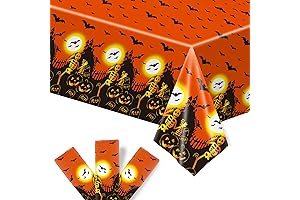 KatchOn Orange Halloween Tablecloths Pack of 3