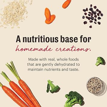 The Honest Kitchen Human Grade WholemadeTM Dehydrated Dog Food, Whole Grain, Veggie & Fruit Base Mix Dog Food (Just Add Protein), 7 lb (makes 28lbs)