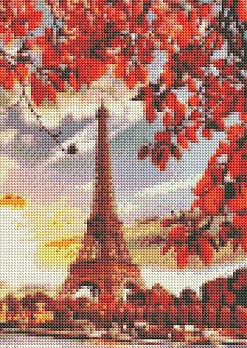 Miniatura 5 de Diamond Art Paris Torre Eiffel y Sunshine DIY 5D Kits de pintura de diamantes para adultos Kit de manualidades por números para principiantes,