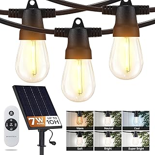 Brightech 104 (52x2) FT Ambience Pro Solar Powered Outdoor LED String Li...