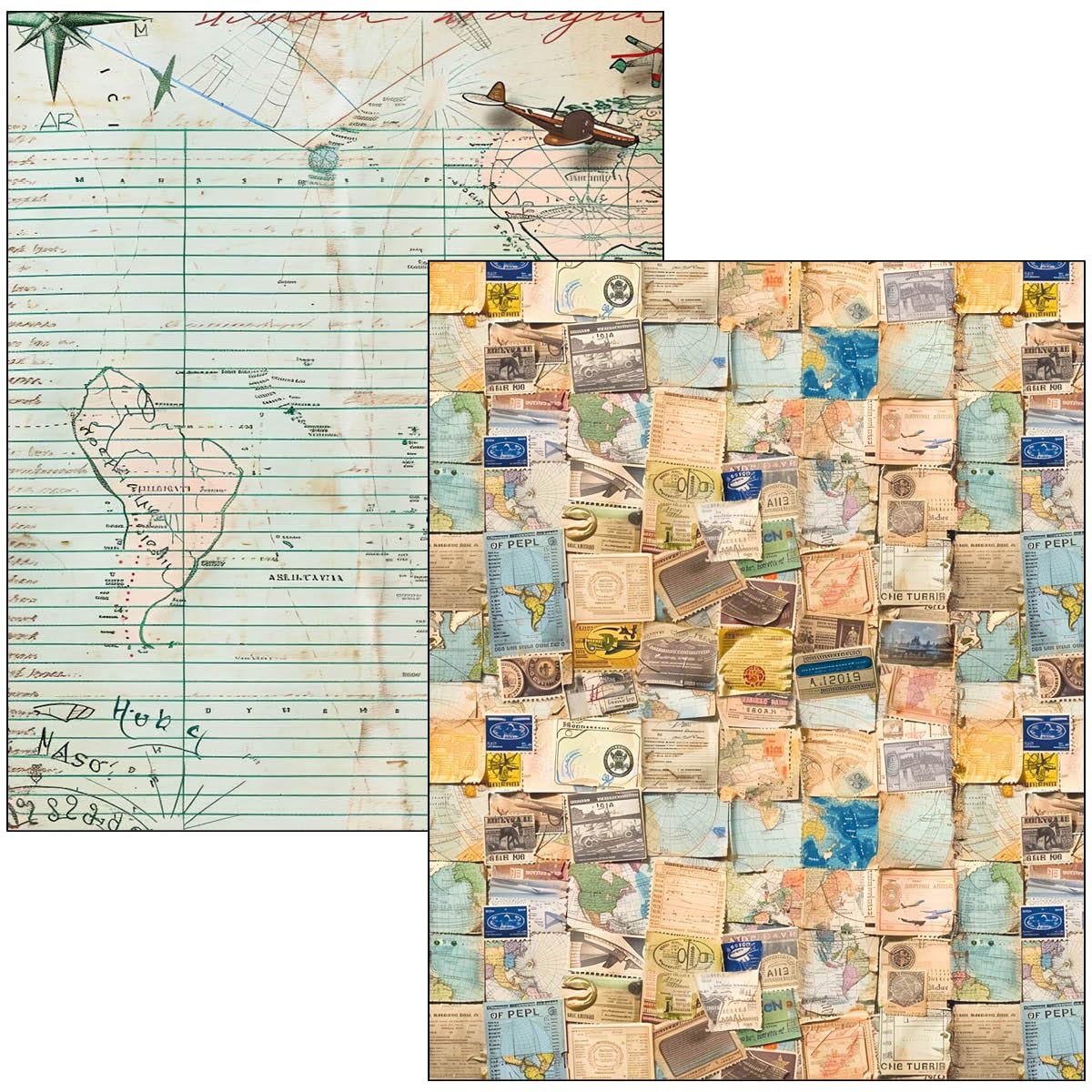 Ciao Bella Mixed Media Book A4 Motivpapier Scrapbooking DIY