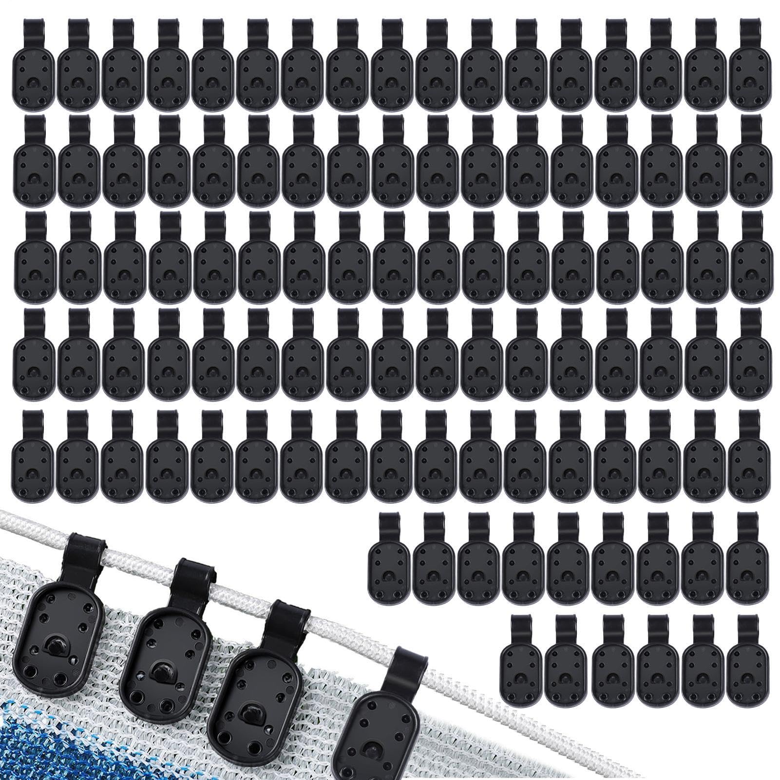Clips De Alta Resistencia Para Tela De Sombra,100 Piezas Clips Resistentes Para Redes De Jardín | Pinza Antiviento Tela Toldo,Para Jardín Exterior Patio Porche Cerca