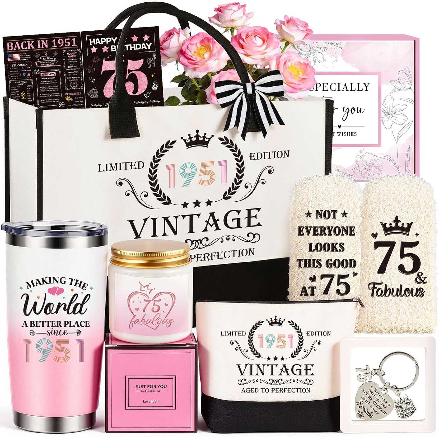 50th Birthday Gifts for Her, Vintage 1976 Happy 50th Birthday Gifts Basket for Women Unique Gift Ideas for 50 Year Old Women Mom, Wife, Sister, Friend, Colleague Funny Bthday Gift Turning 50 Year Old | Vintage 1976