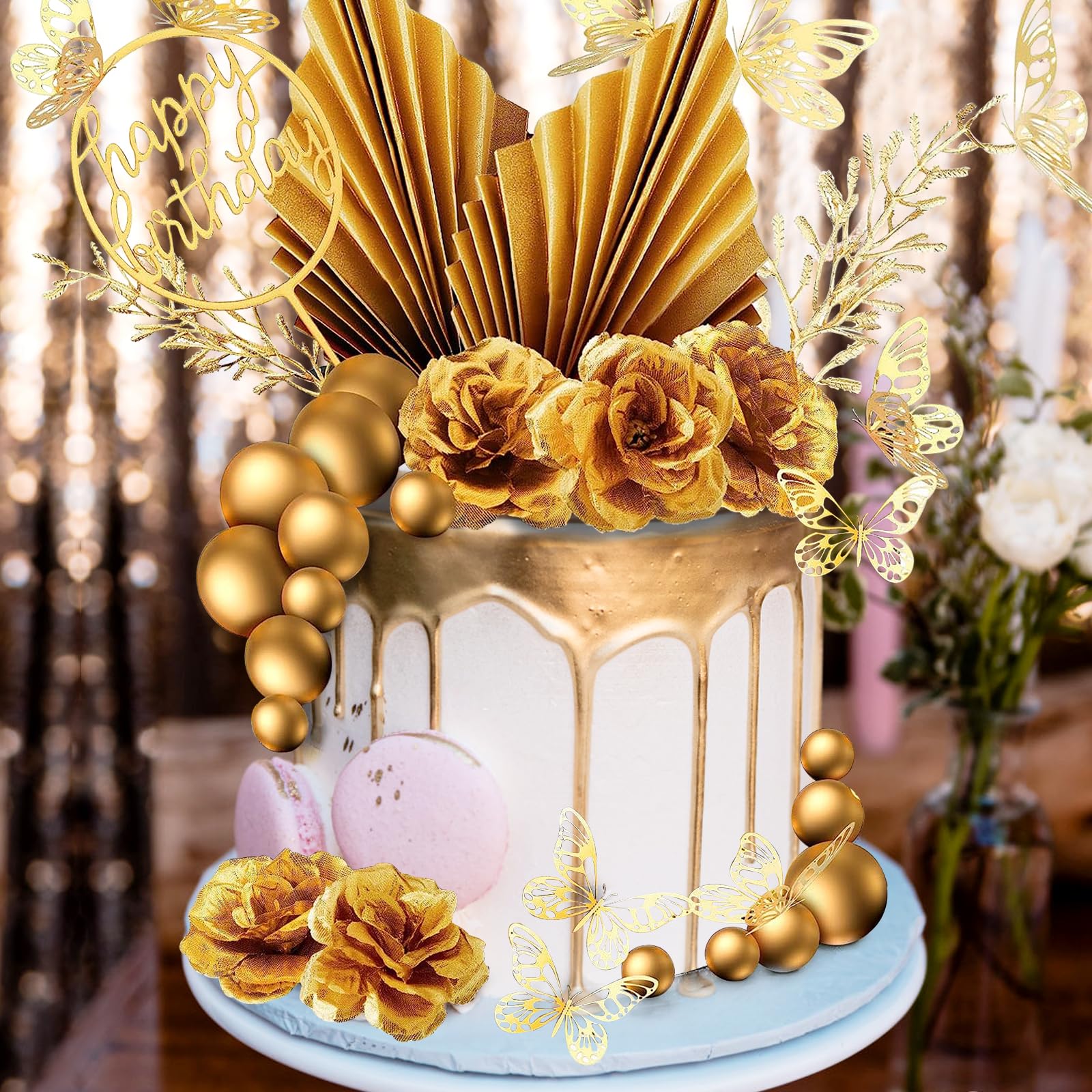 Lot De 47 Décorations De Gâteau En Bois « Oh Baby » De Style Bohème Pour Fête Prénatale, Anniversaire, Mariage, Révélation Du Sexe