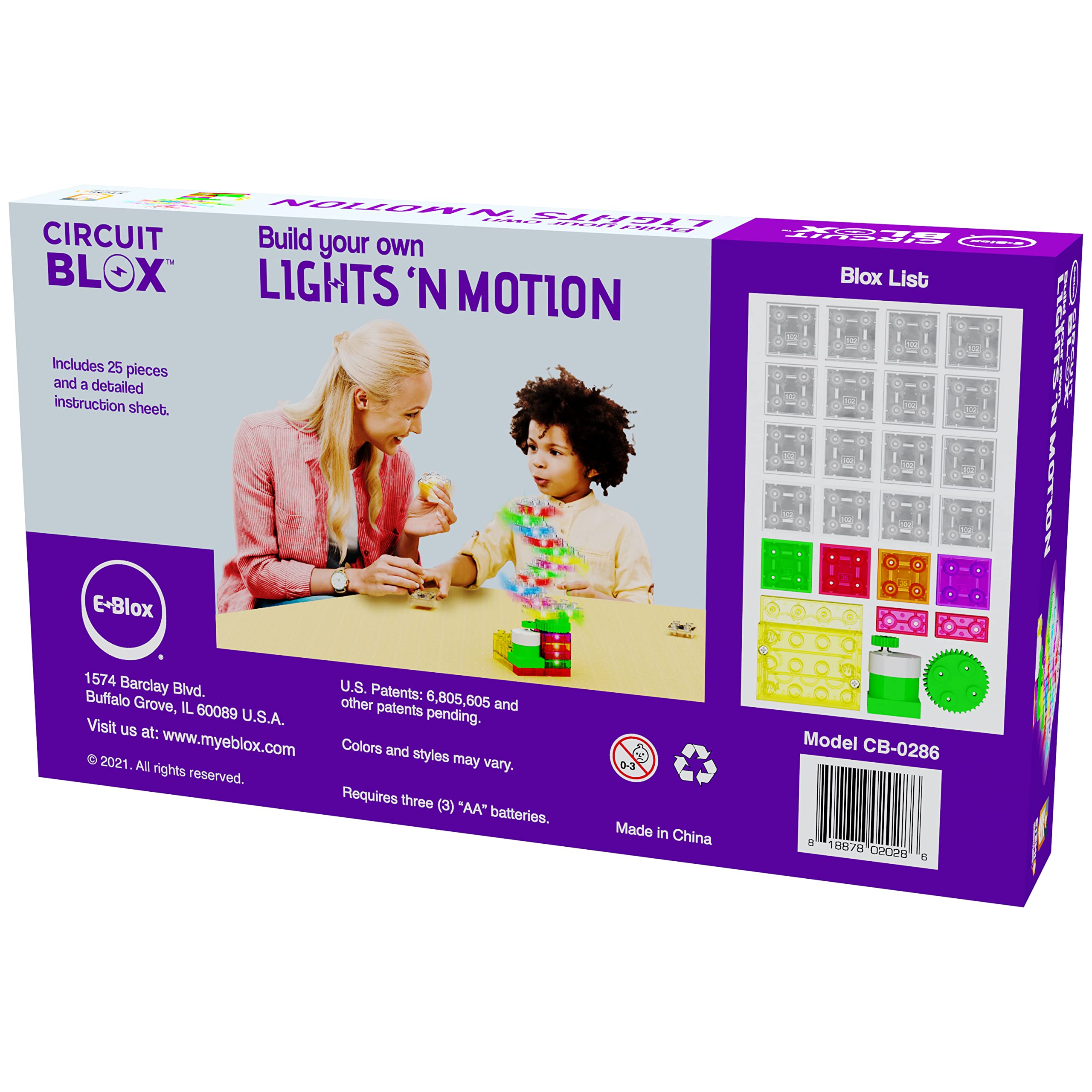 E-Blox Building Blocks STEM Circuit Kit, Build Your Own Lights 'N Motion, Light & Rotating Capabilities, Infinite Science Creations, Birthday Gift, Boys, Girls, 5+ - Image 5