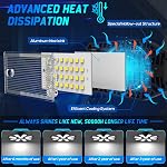 Garage Lights - 240W LED Garage Light 1 Pack 24000lm Garage Lights Ceiling LED with 8 Deformable Panels, Shop Light 6500K fit for E26 E27 Bulb Socket, Lighting for Workshop Basement Barn