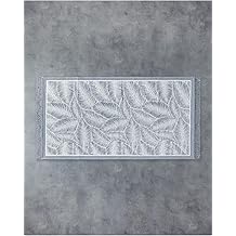 English Home Leaves Woven Rug Gray