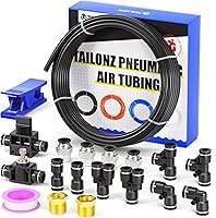 Vista 1 de TAILONZ PNEUMATIC Negro DOT 3/8 pulgadas de 32.8 ft 32.8ft Nylon Air Tubing Kit Tubería Manguera de tubería de línea de aire Tubería o transferencia