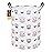 HUNRUNG Laundry Hamper,Large Canvas Fabric Lightweight Storage Basket Toy Organizer Dirty Clothes Collapsible Waterproof for College DormsRound-Love Owl