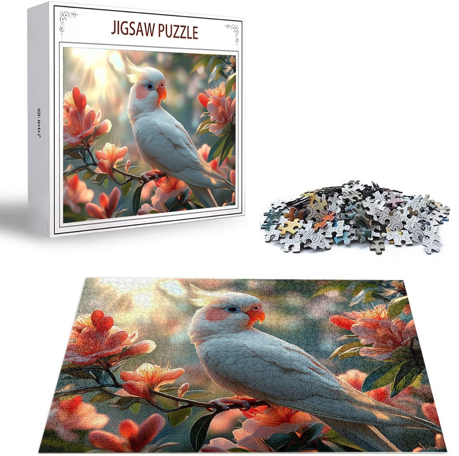 Puzzle 2000 Pezzi per Adulti, Puzzle Uccello in Legno per Adulti, Puzzles Animale Impegnativi, Giochi Educativo per Famiglie, Rompecapo con Scatola per Decorazioni Casa, Donna Regalo di Natale B-6287