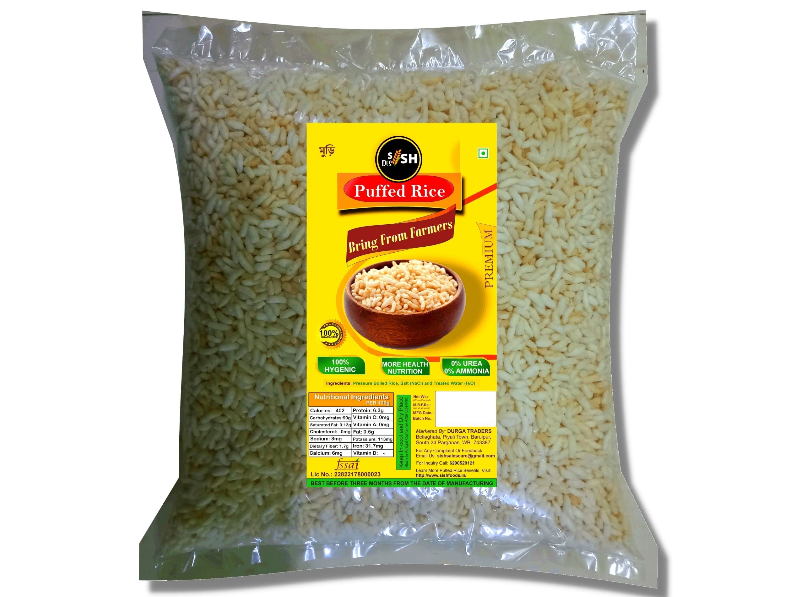 Sish Desi Super Lean Urea Free Bengali Muri Puffed rice 200g | Handmade Rice Puff, Double Packs Odor Free, Crispy & Crunchy Laiya Murmura | Low Salt Fresh Murmure Puffed Rice (B0C9Y6C5W4) Amazon Price History, Amazon Price Tracker