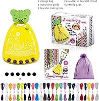Vista 2 de Qurhafoo Kit para hacer pulseras de la amistad, artes y manualidades para niñas de 8 a 12 años, kit de fabricación de joyas, juguetes para niños