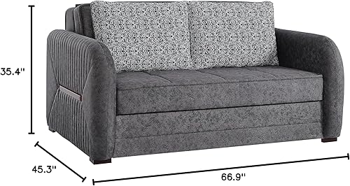 Miniatura 2 de Sweethome Stores - Sofá biplaza extraíble de 67 pulgadas con almacenamiento, firme, tela, capacidad de 450 libras, para cama, futón para sala de