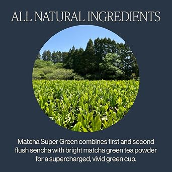 Rishi Tea Matcha Super Green Organic Sachet Tea Bags, Caffeinated, 50ct