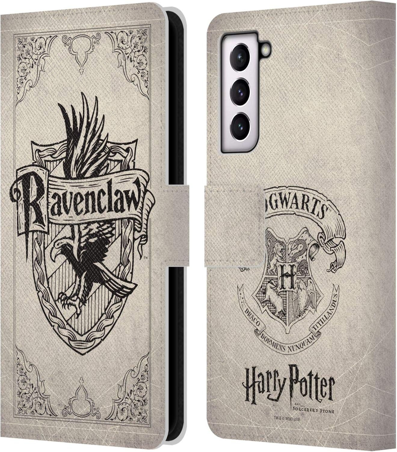 Head Case Designs Officially Licensed Harry Potter Ravenclaw Parchment Sorcerer's Stone I Leather Wallet Case Compatible with Samsung Galaxy S21 5G