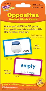 Opposites Opuestos Pocket Flash Cards