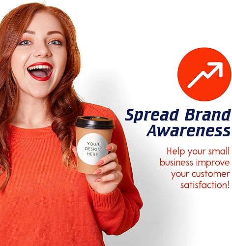 Vista 912 de DayStar Custom Signs & Design - 100 adhesivos de vinilo personalizables, con texto, imagen, diseño y logotipo; adhesivos para logotipo de embalaje