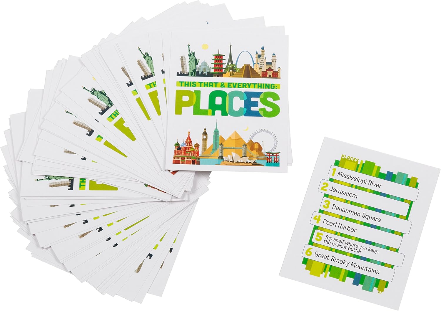Outset Media This That and Everything: Places – Travel Sized Trivia Party Game for 4 or More Players Ages 12 and up
