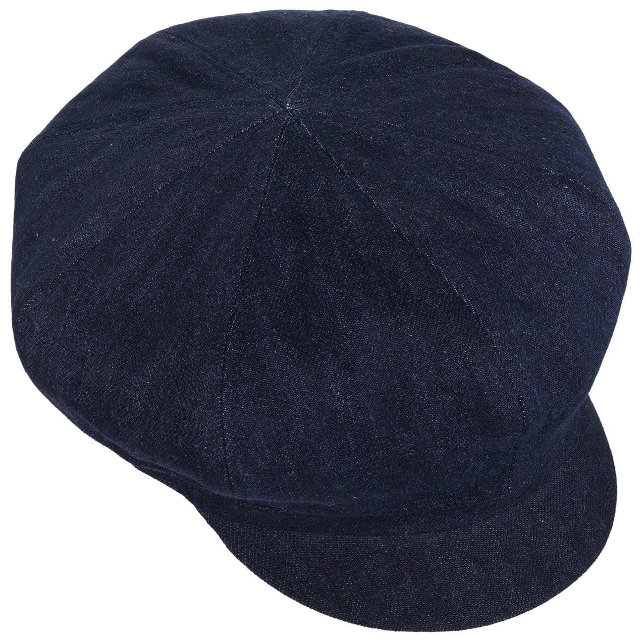 Seeberger Stiva Denim czapka balonowa czapka z daszkiem Newsboy Cap damska – z daszkiem, podszewką, na jesień, zimę, jesień i zimę