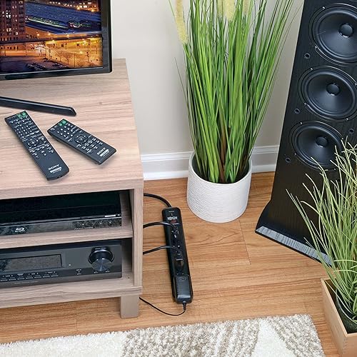 Miniatura 3 de Tripp Lite Regleta de protección contra sobretensiones de 7 tomas, cable extralargo de 12 pies, negro y seguro de 25,000 dólares (TLP712B)