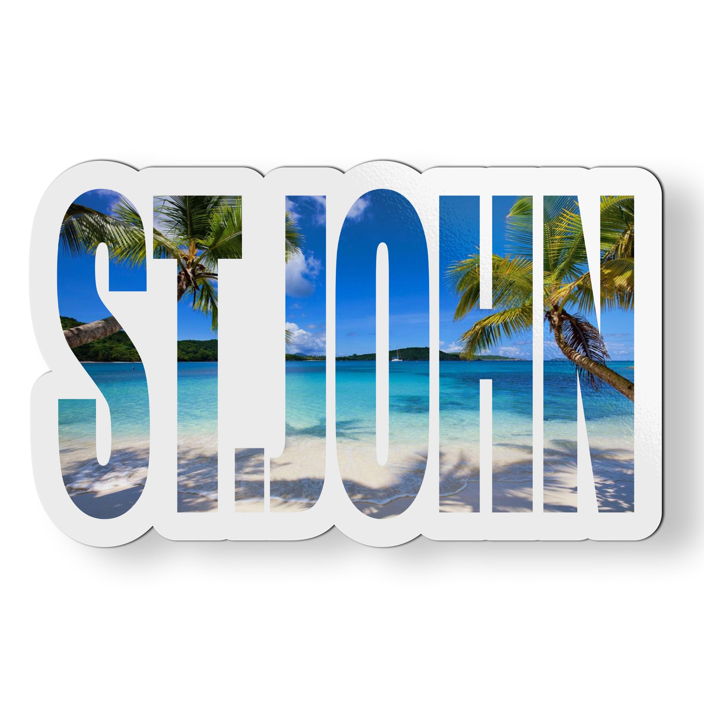 St. John USVI US Virgin Islands Magnet for Car Fridge Locker Metal Door - 4.5"