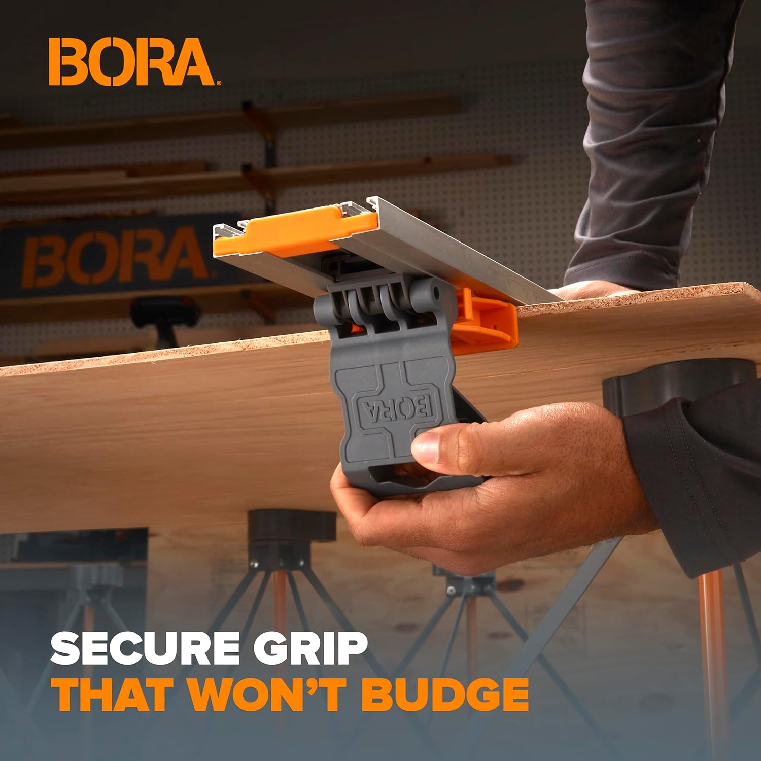 BORA NGX Circular Saw Guide Straight Edge Clamping Saw Guide 8ft Rail Track System with Quick Release Connector | For Cutting Sheet Goods, Plywood or OSB with Skill Saw Router or Jigsaw 546100