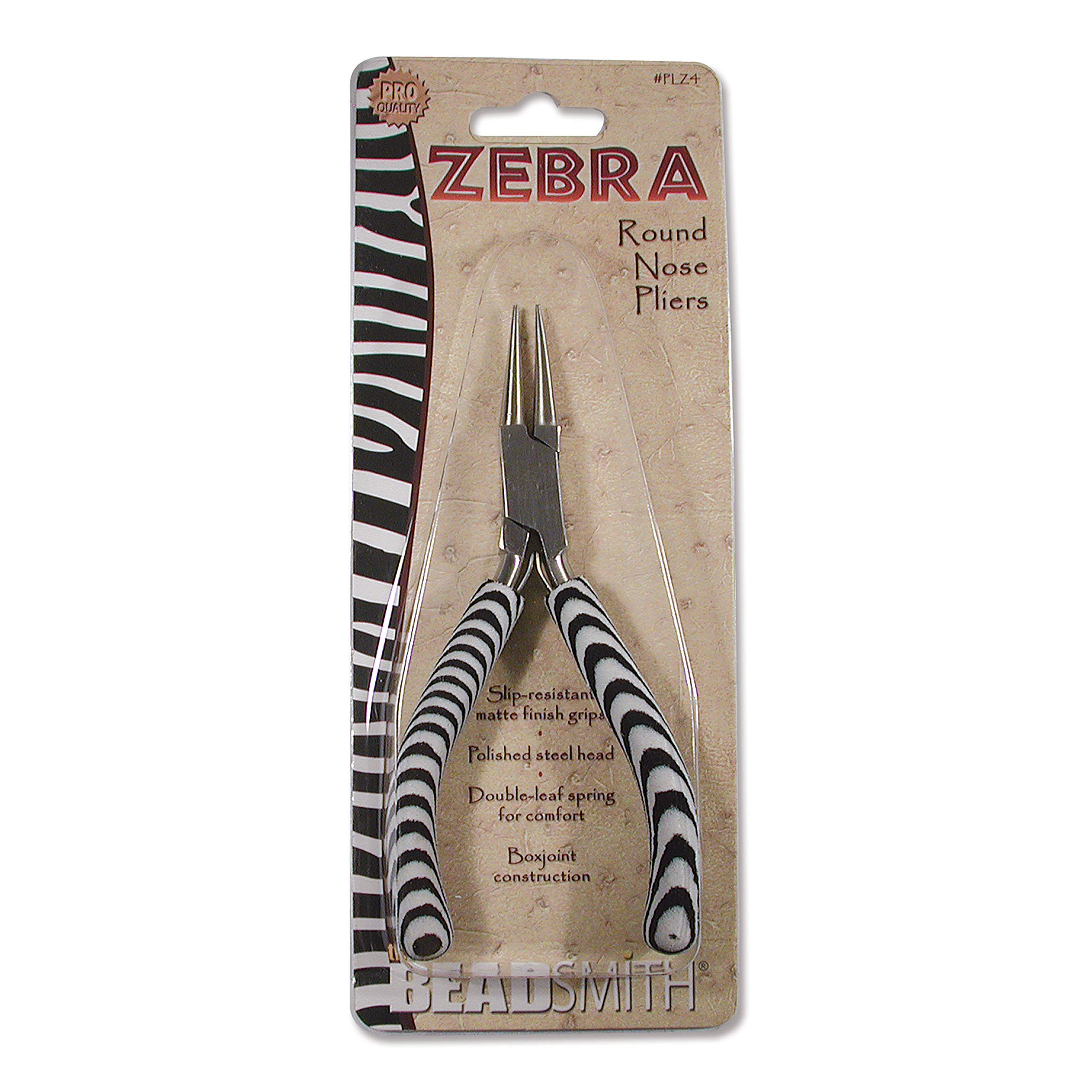 BeadSmith Zebra Linie Runde Nase Zange Mit Doppelt Feder