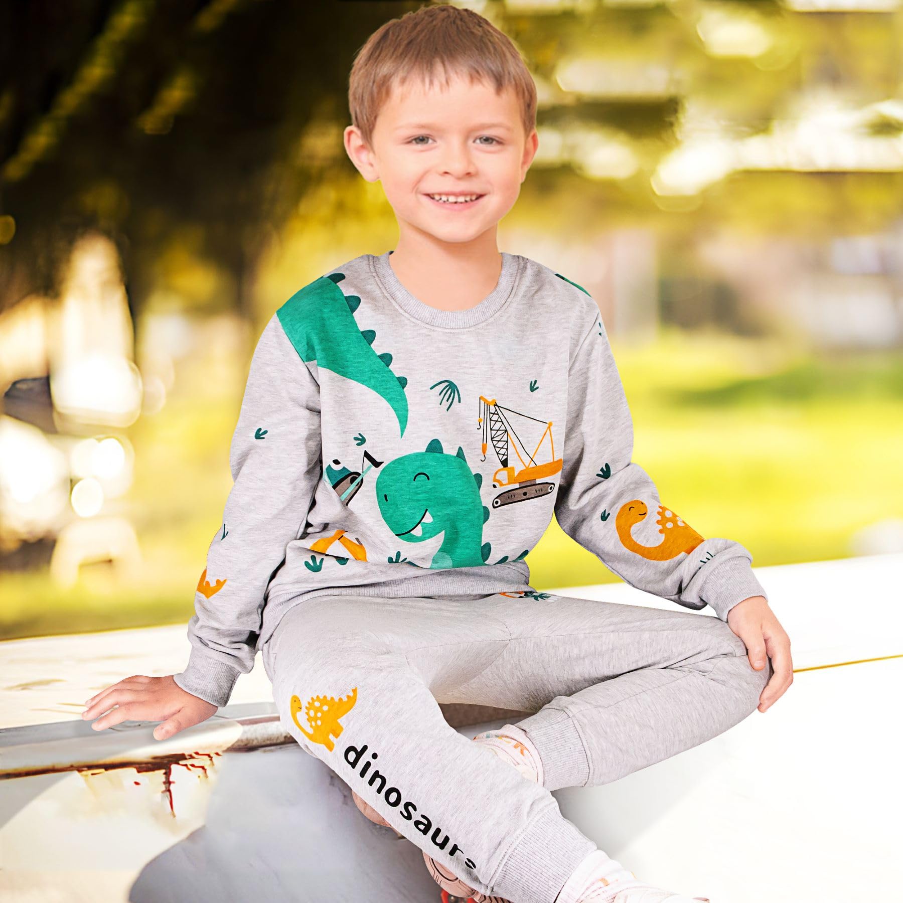 Conjuntos Deportivos para Niños Niña Ropa Traje Otoño Invierno Algodón Casual Animales y Arcoiris Ajustable Cinturón Sudaderas Pantalones Chándal Unisexo Infantil Disfraces 2-7 Años