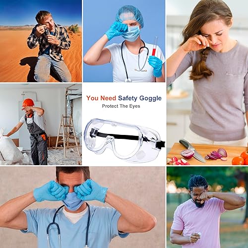 Miniatura 4 de Safety Goggles Glasses Fit Over Eyeglasses Chemical Protective Splash Protection Eye Goggle For Science Eyewear