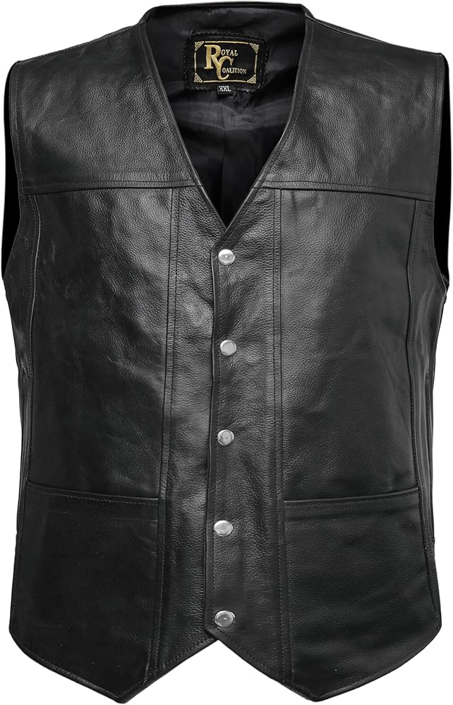 Amazon.com: Royal Coalition Mens Retro Biker Motorcycle Vest