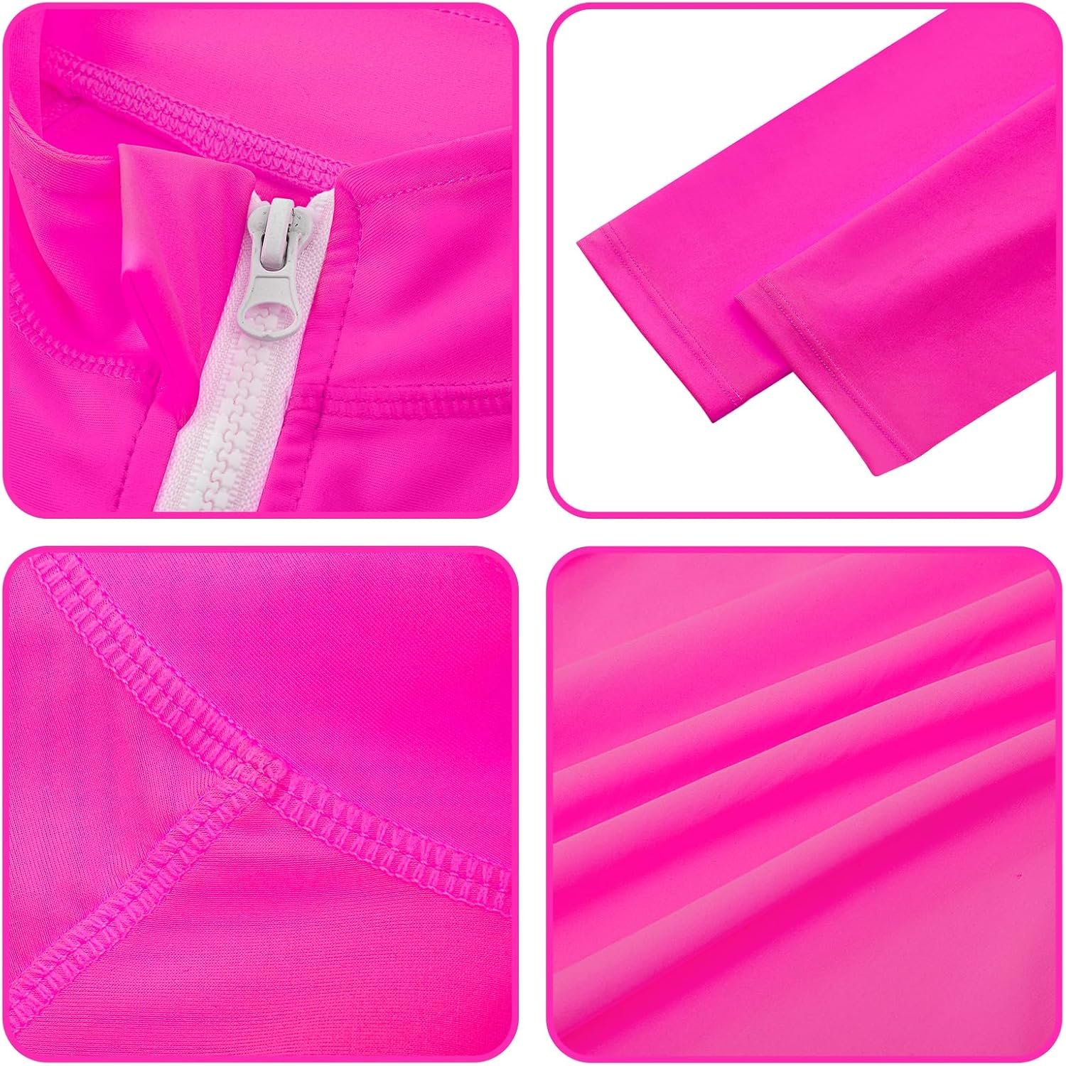 Rash Guard for Boys Long Sleeve Zipper Swim Shirt UPF 50+ Toddler Sun Water Suit - Image 6