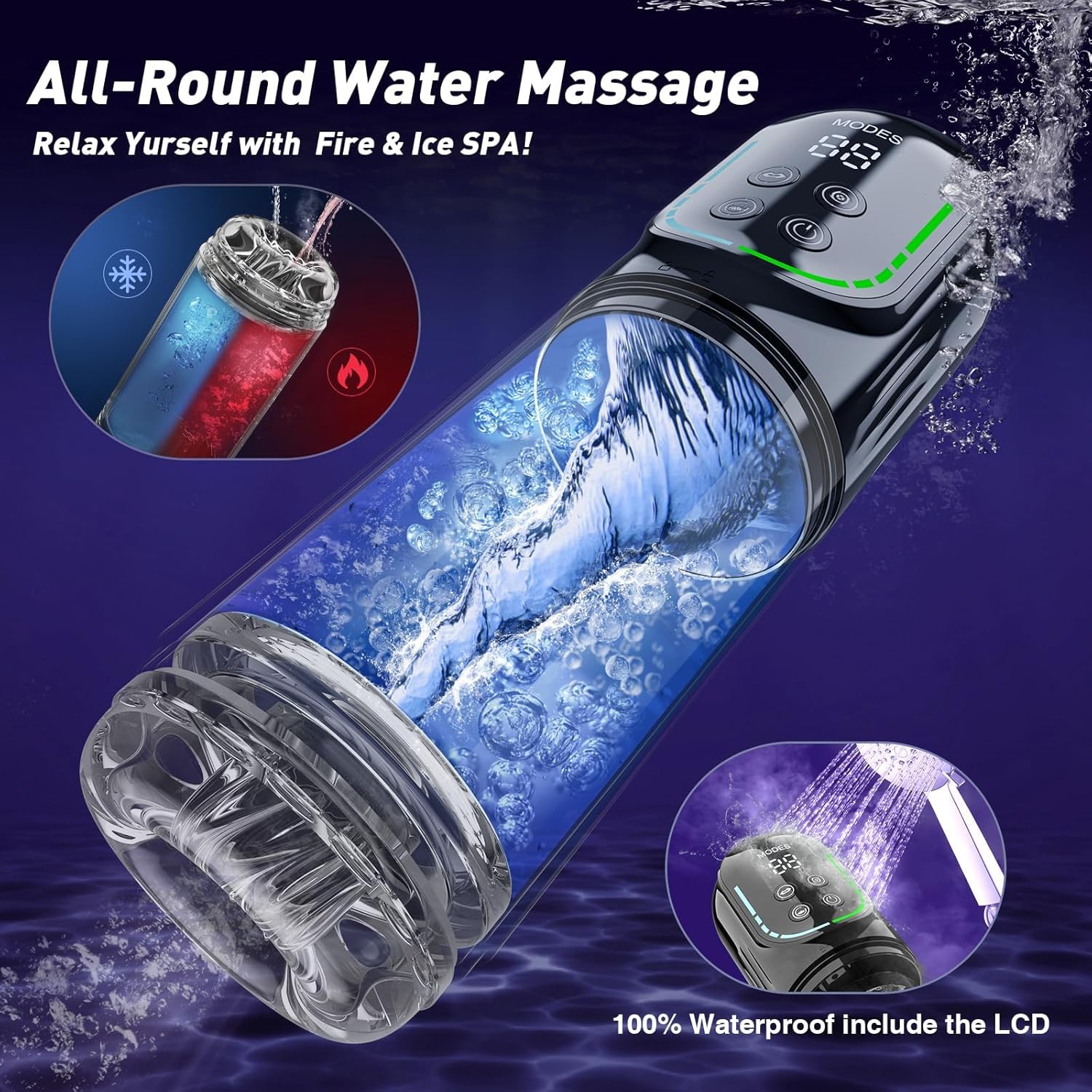 Male Masturbator Adult Toys, Penis Pump Male Sex Toys for Men Pocket Pussy 7 Thrusting Rotating Vibrating Sucking Licking Stroker LCD Sex Machine Games Adult Sex Toy with APP