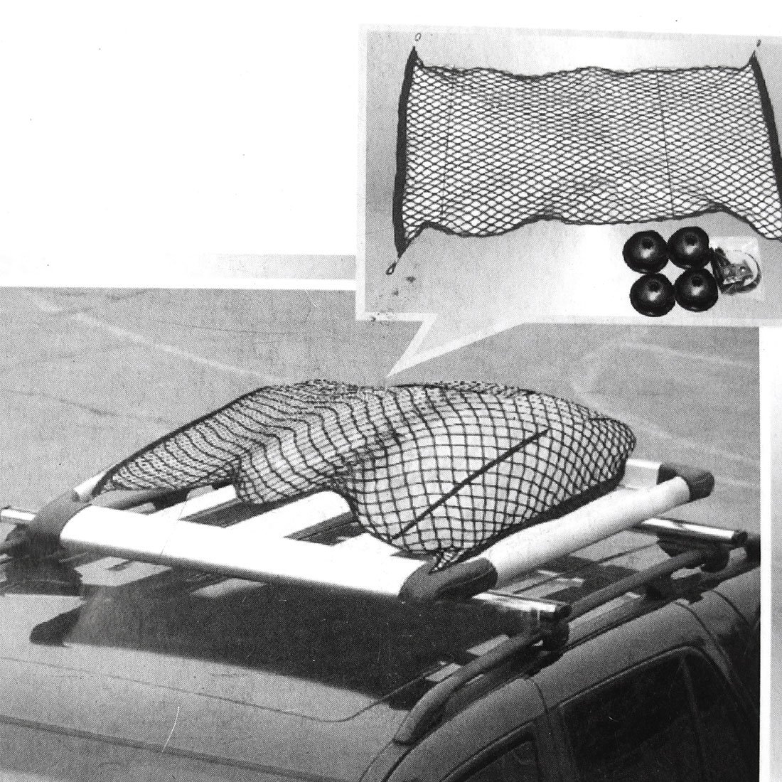 Ruilogod Cargo Cargo Bagages Élastique Mesh Net 47 Inchx40 Pouce
