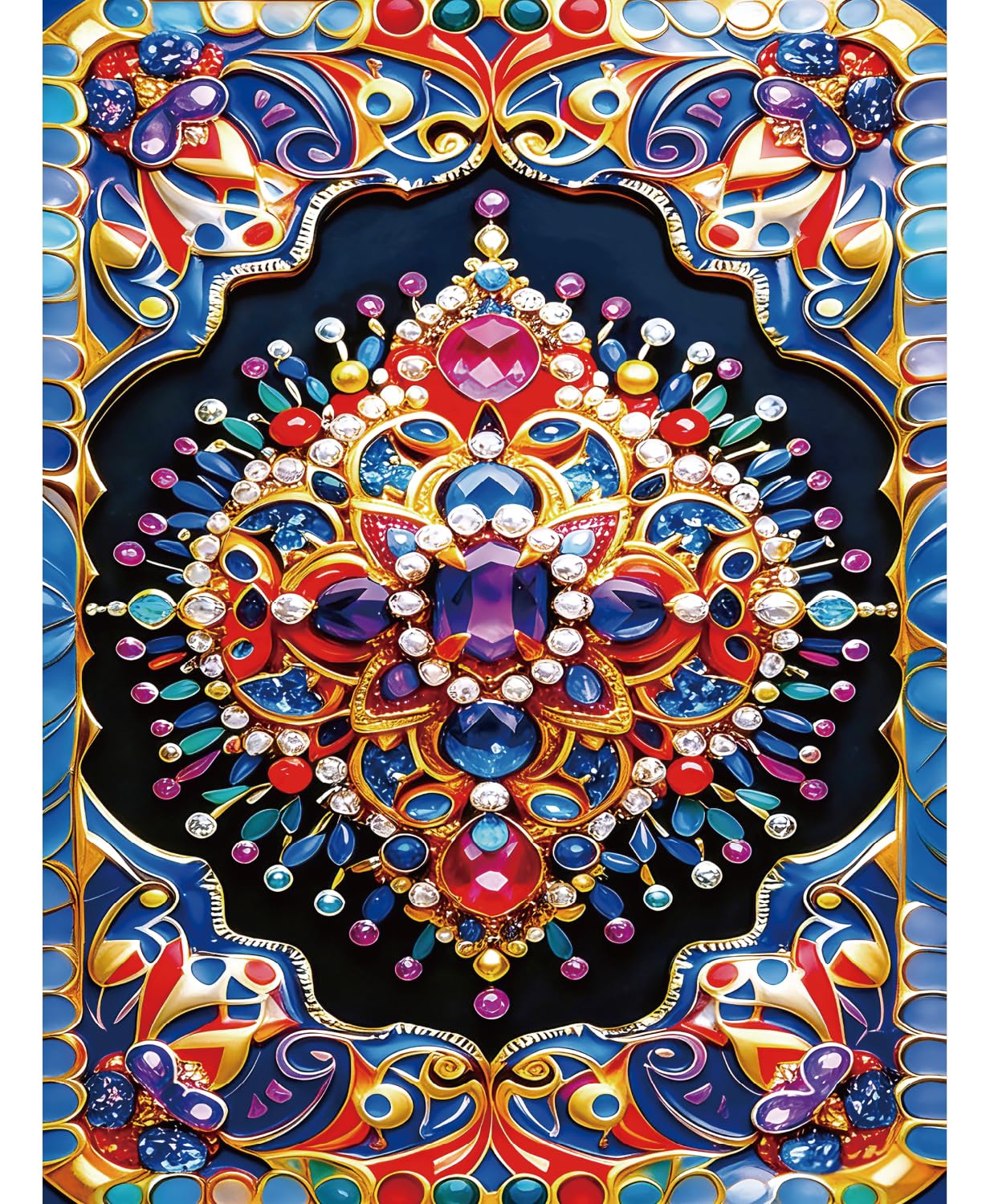 500 Piece Puzzle for Adults, Jigsaw Puzzle with Colourful Jewelry Pattern