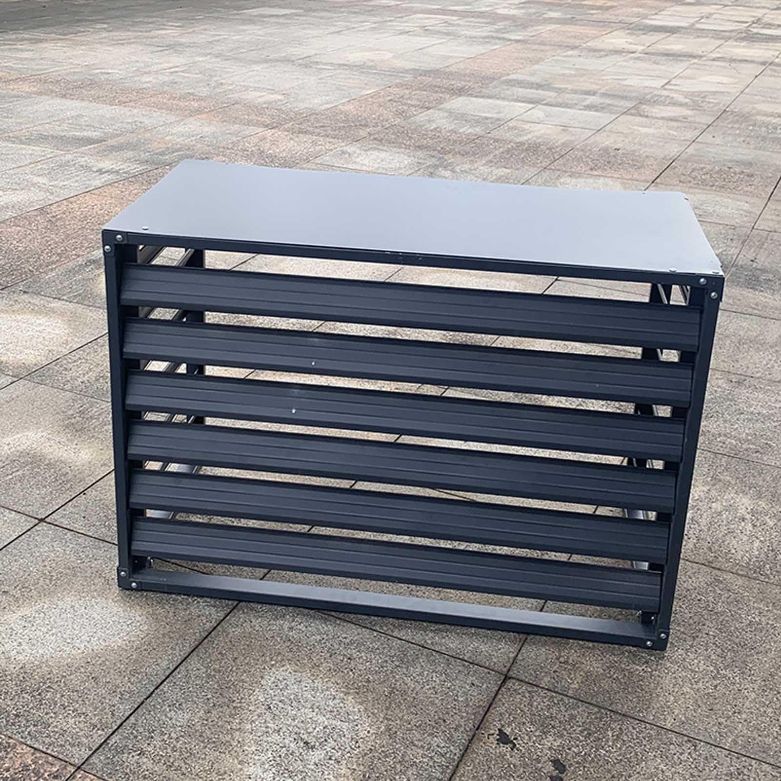 Clôture de climatisation robuste alu anthracite résistant aux intempéries - 8