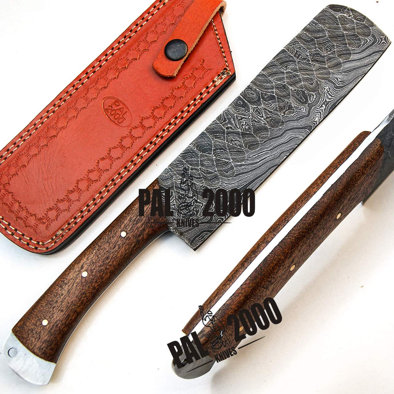 SJGG 9533 Coltello da cucina da chef con lama in acciaio damascato fatto a mano con custodia orto casalingo Forno da campeggio collezione di attrezzi manico