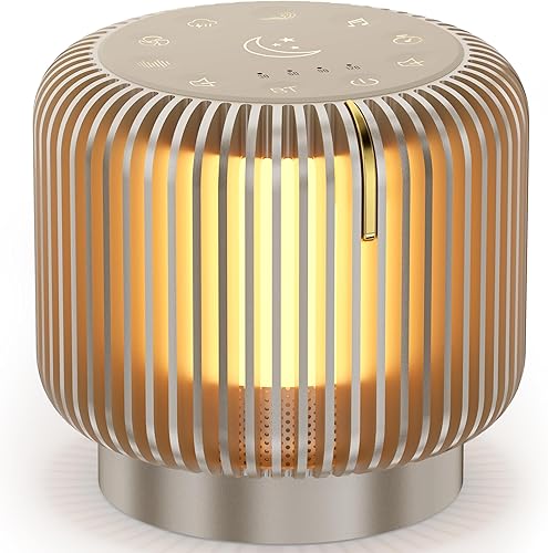 Actualizado Máquina de sonido de ruido blanco altavoz Bluetooth para adultos y niños, 26 sonidos relajantes, luz nocturna regulable, 4