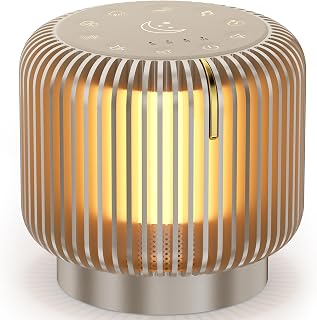 【Upgraded】 White Noise Sound Machine Bluetooth Speaker for Adults Kids 26 Soothing Sounds Dimmable Night Light 4 Timers Memory Function Brown Noise Baby Home Office Sleep Therapy Gift