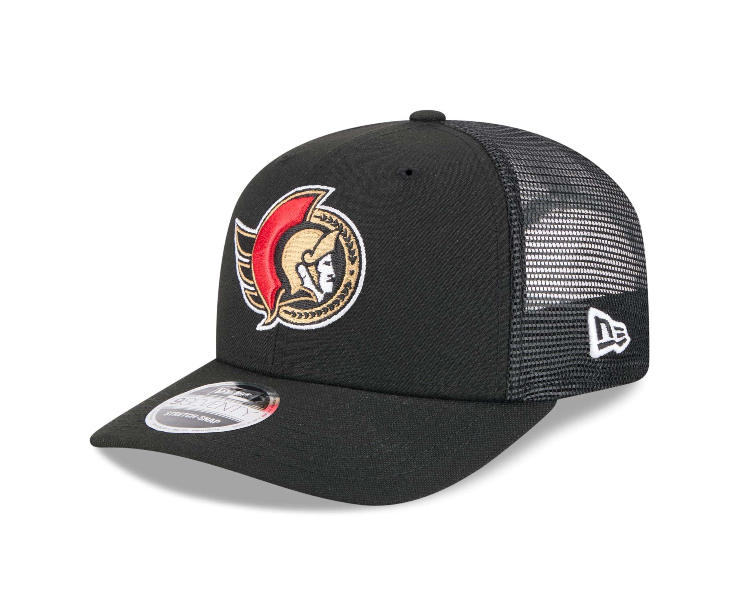 New Era Ottawa Senators 9Seventy Stretch-Snap NHL Trucker Cap Black