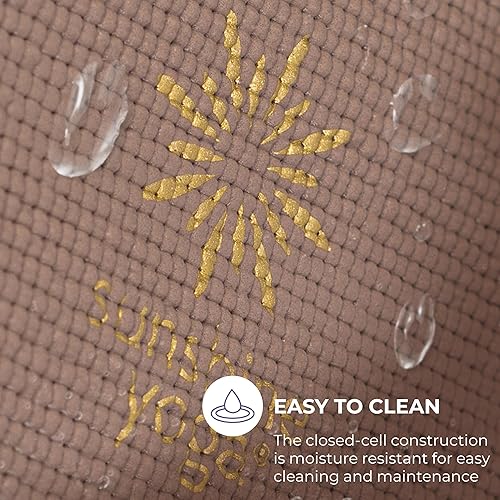 Miniatura 4 de Ascend - Tapete de yoga prémium de 0.236 in de grosor, 72 x 24 pulgadas, estampado sólido o reversible, antideslizante, resistente a desgarros,