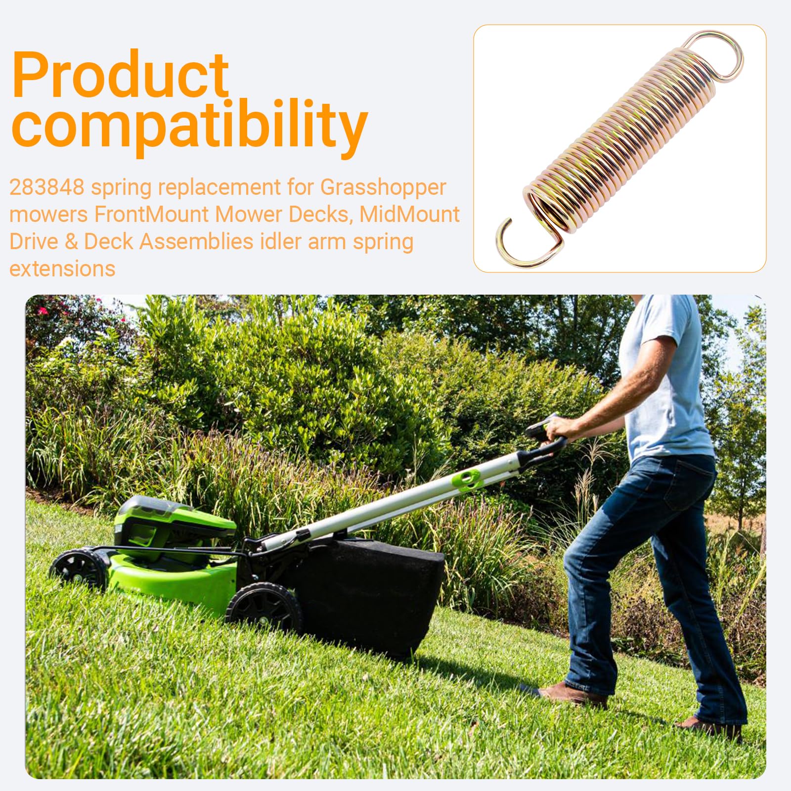〓Miki〓 Amazon.com : Ziyuan 283848 Mower Idler Arm Spring Extension