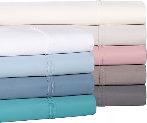 Miniatura 8 de Juego de sábanas de mezcla de algodón suave y sedoso de 1500 hilos con bolsillos profundos