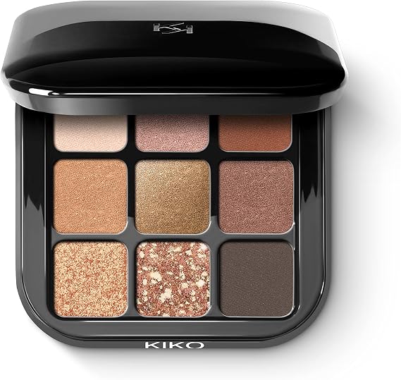 KIKO Milano Glamor Multi Finish Eyeshadow Palette 02 | 9 palette with eyeshadow, with different finishes