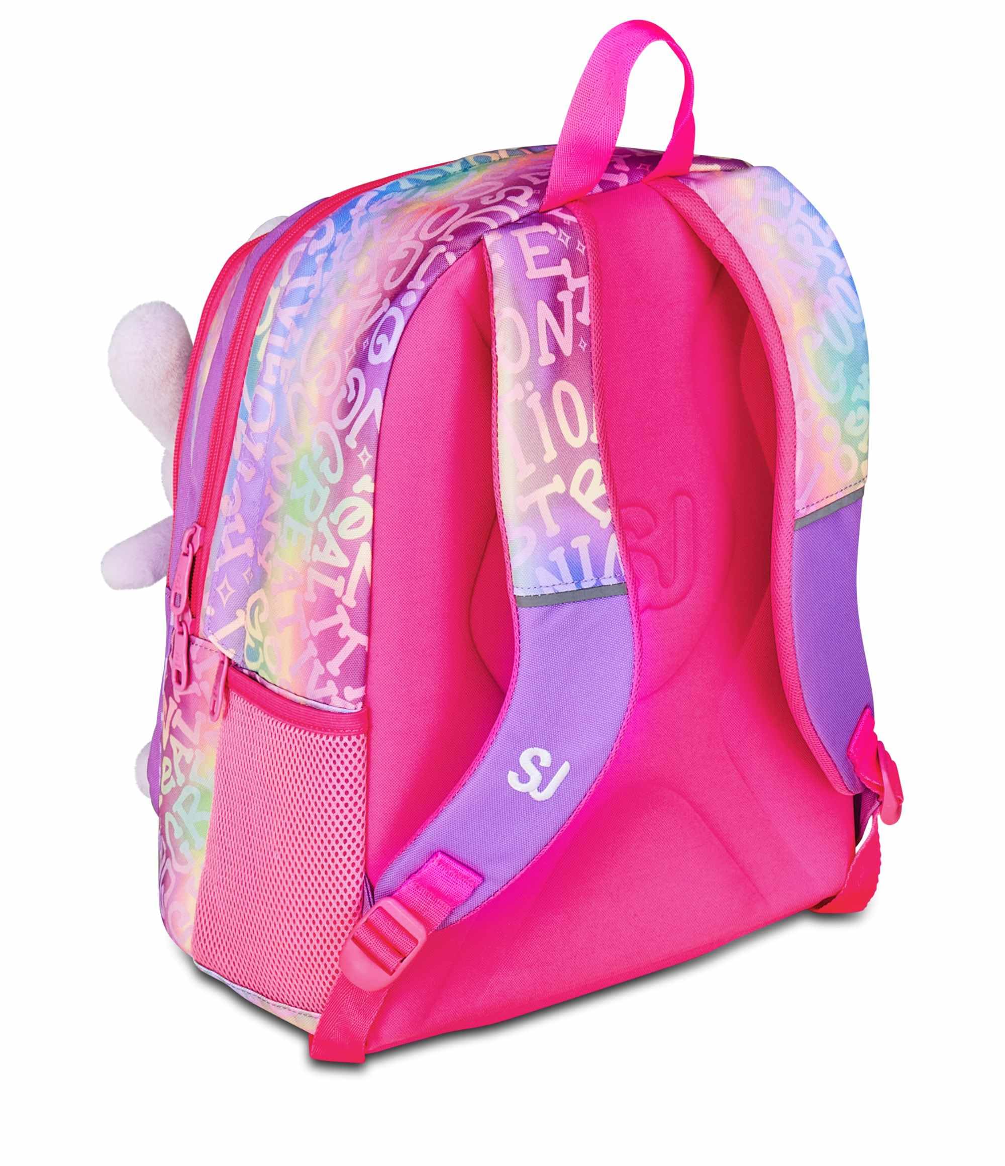SJ GANG STYLE JAM GANG Zaino Scuola Advanced, Lilla, Doppio Scomparto e Tasca per Borraccia, 29 L, Zaino Scuola Elementare, Zaino Bambina
