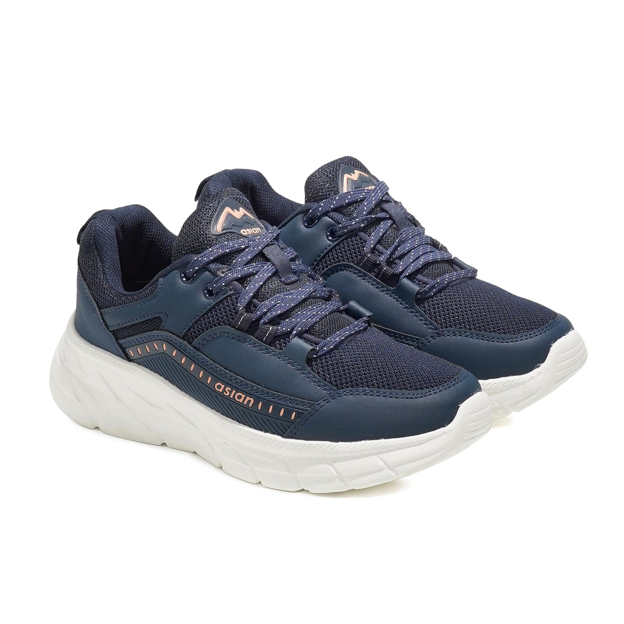 ASIAN Womens BLOSSOM-09 Sports Running Shoes with Ultra Max Cushion Technology Lightweight Eva Sole with Memory Foam Insole Casual Sneaker Shoes for Womens & Girls Navy Peach (B0CKFF7BLL) Amazon Price History, Amazon Price Tracker