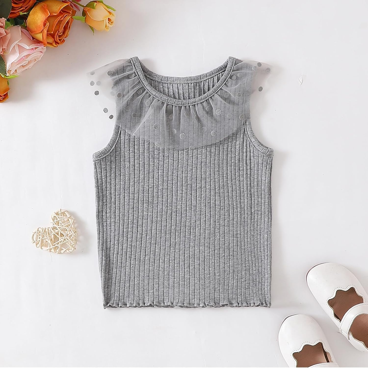 ROMPERINBOX Toddler Tank Tops Girls 3 Pack Ribbed Knit Multipacks Halter Top Camisoles Undershirt - Image 3