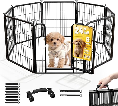 Dog dpp-blk-24in-8pcs dog crate